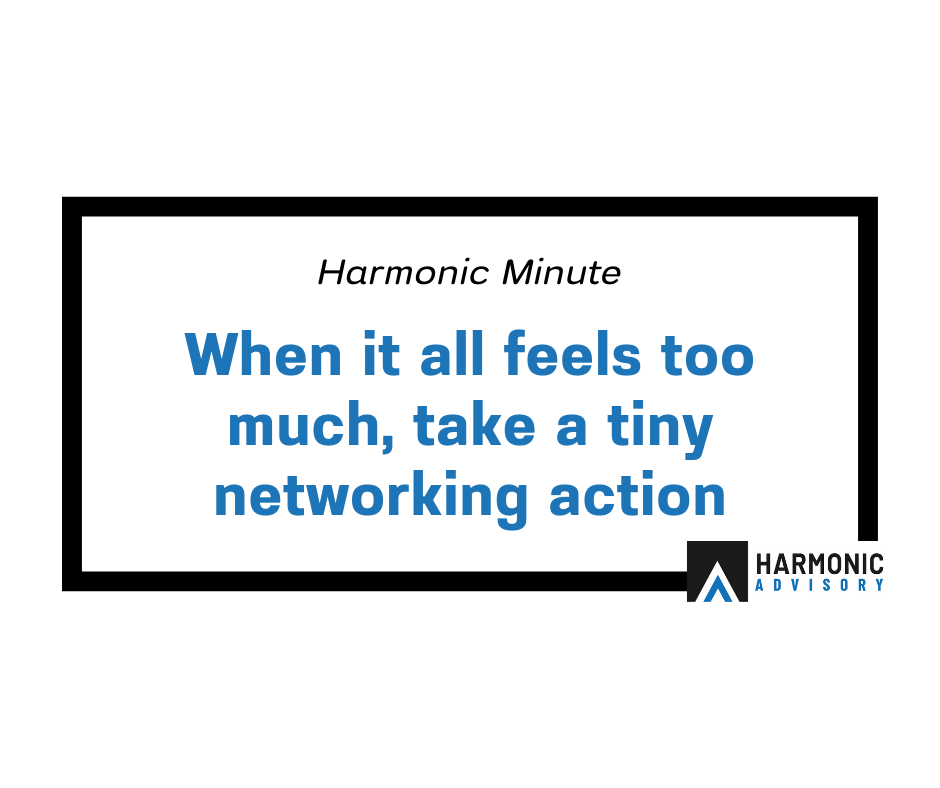 Take a tiny networking action - Harmonic Advisory